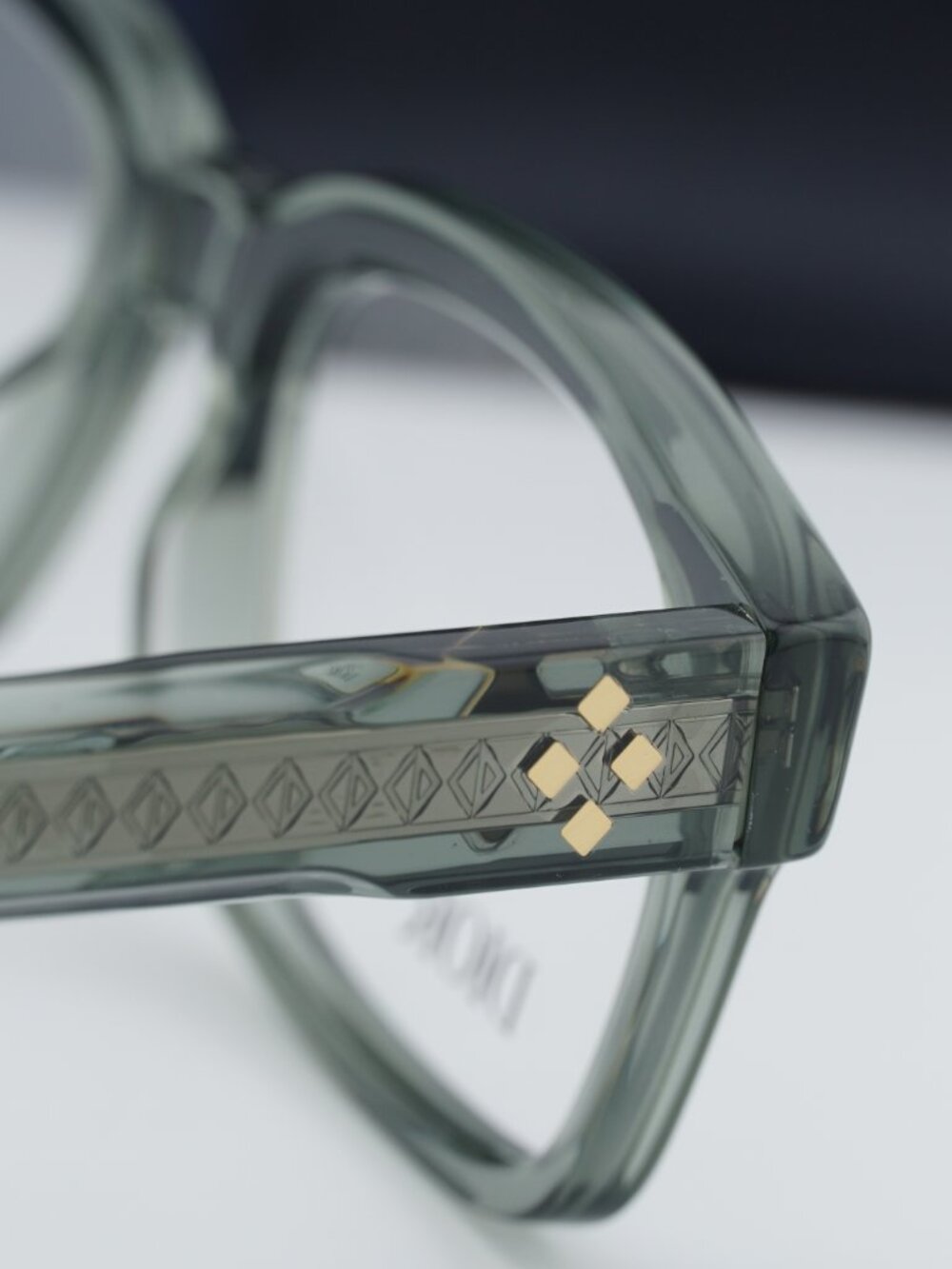Dior CD DIAMONDO S8I 5500 Rectangle Men Eyeglasses 53mm - Green - Picture 9 of 10